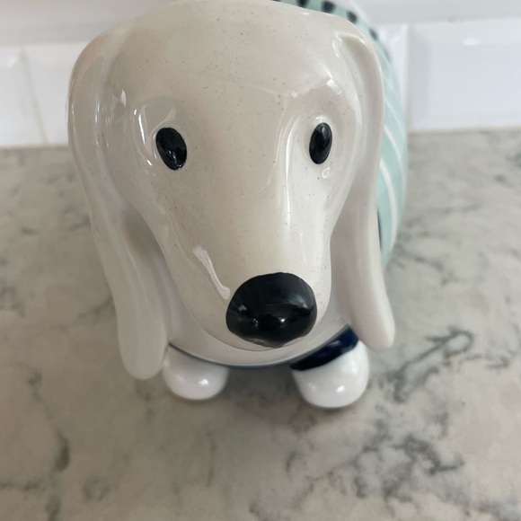 Dachshund Cookie Jar Weiner Dog Target Threshold Stoneware 13.5" Never Used - Picture 2 of 5